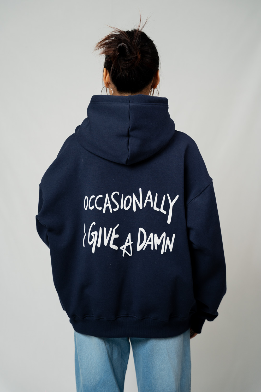 DAMN Navy Blue Oversized Hoodie